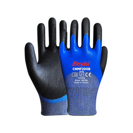 Beybi CNMF200B Kesilmeye Dayanıklı Mikro Köpük Nitril Kaplı Eldiven
