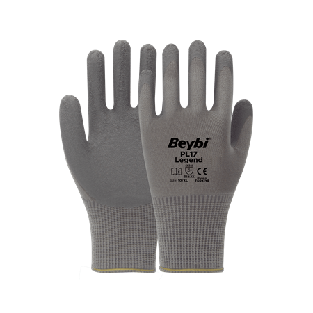 PL17 Legend Polyester Örme Lateks Eldiveni