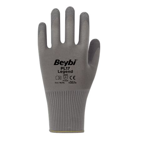 PL17 Legend Polyester Örme Lateks Eldiveni