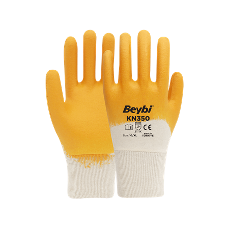 KN350 Nitril Kaplı Pamuk Eldiven