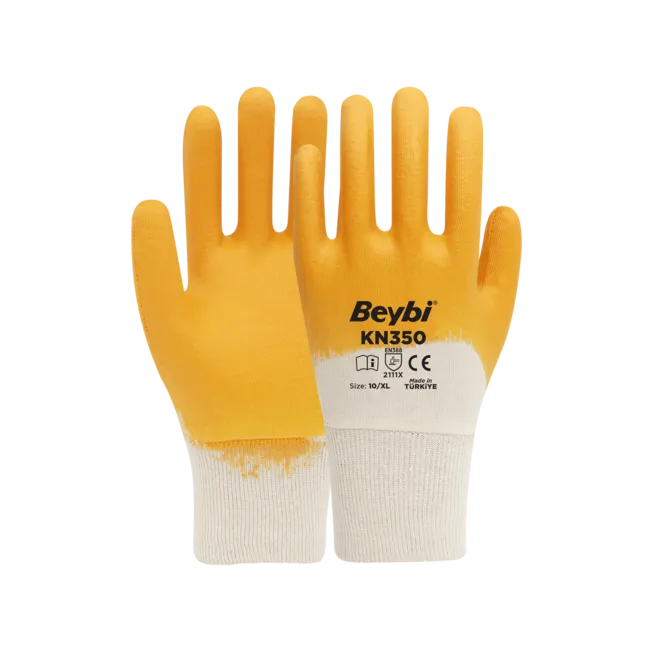 KN350 Nitril Kaplı Pamuk Eldiven
