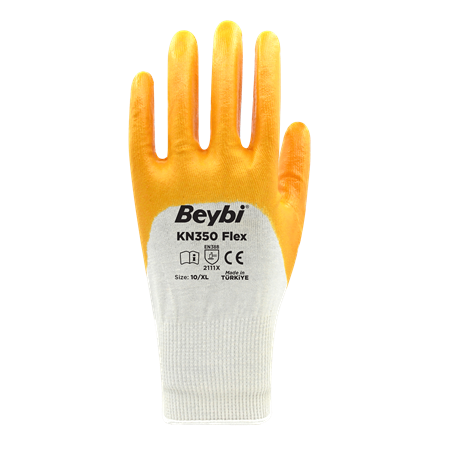 KN350 Flex Nitril Kaplı Pamuk Eldiven