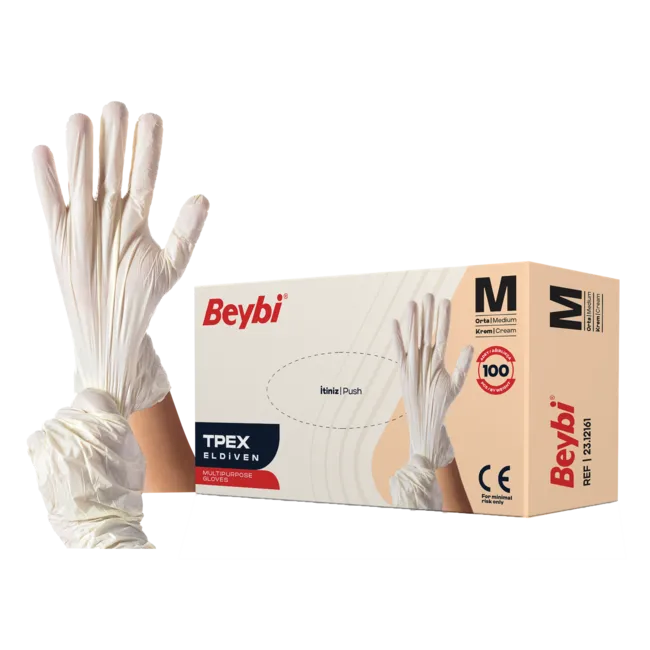 Beybi TPEX Eldiven Krem - 100'lük Kutu