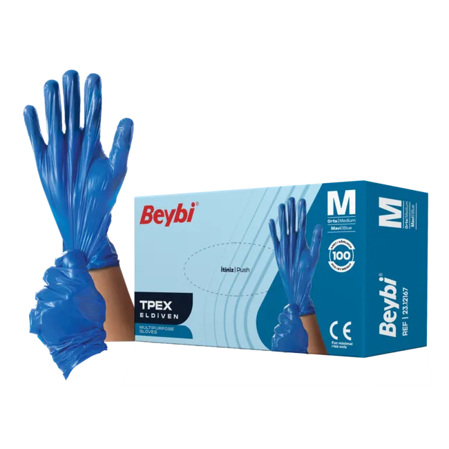 Beybi TPEX Eldiven Mavi - 100'lük Kutu