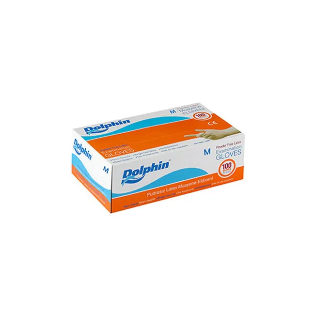 Dolphin Beyaz Lateks Eldiven Pudrasız 100 Adet